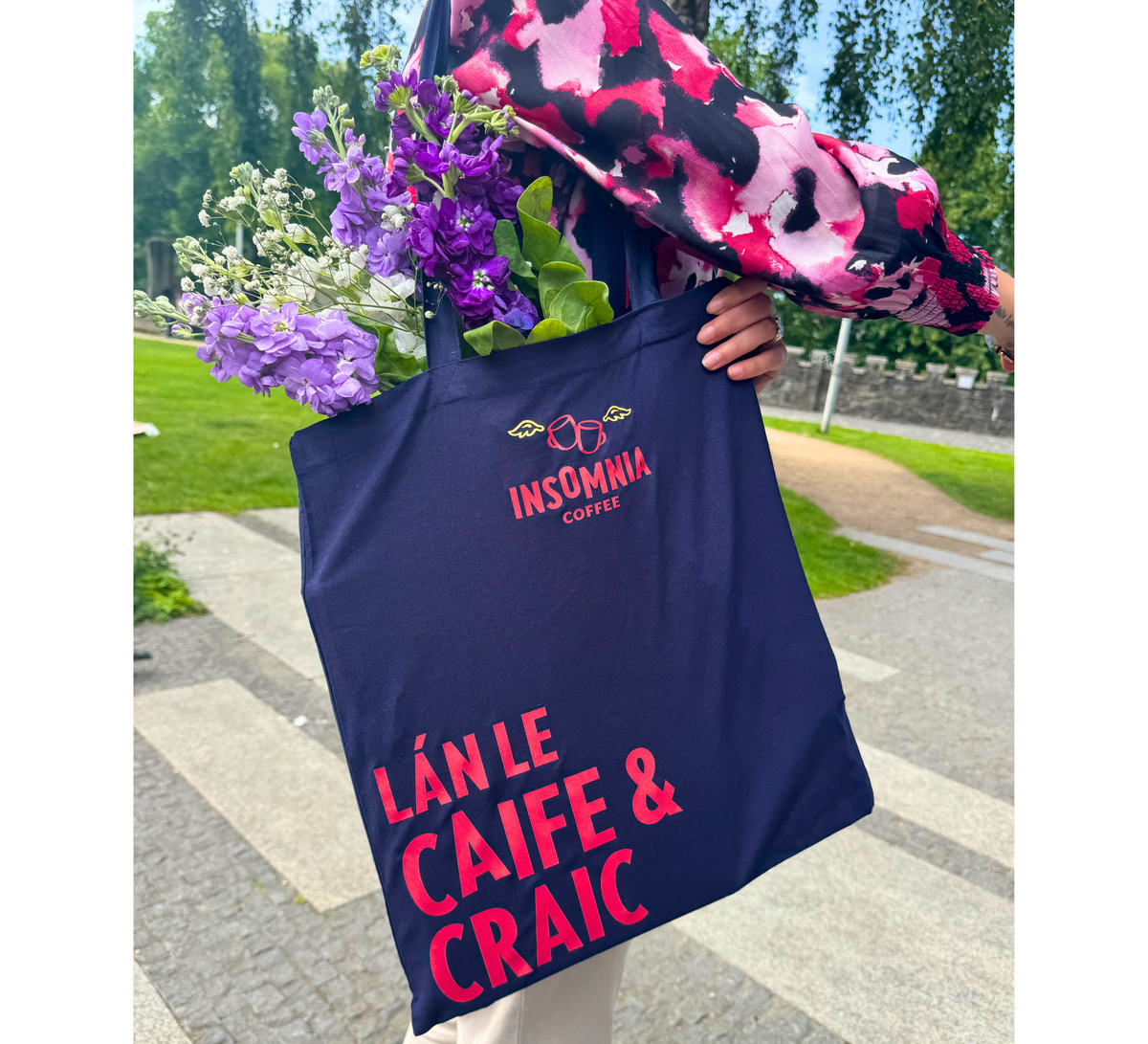 Insomnia Coffee Tote Bag - Lán le Caife & Craic