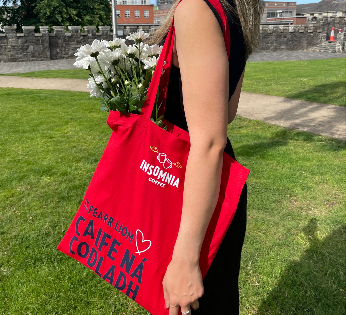 Insomnia Coffee Tote Bag - Is Fearr Liom Caife Ná Codladh