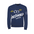 Insomnia Coffee Crewneck Sweater - Navy