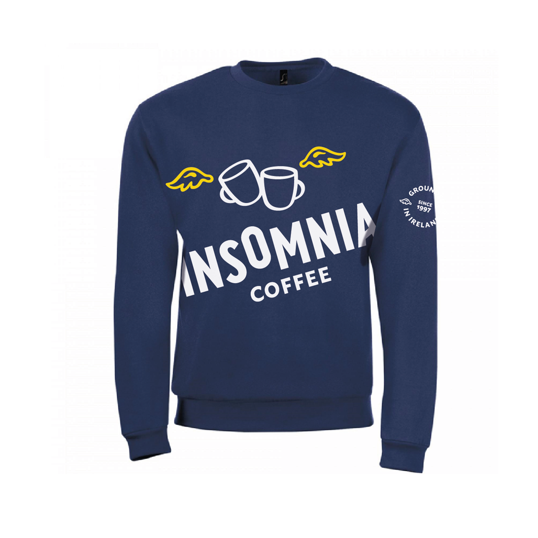 Insomnia Coffee Crewneck Sweater - Navy