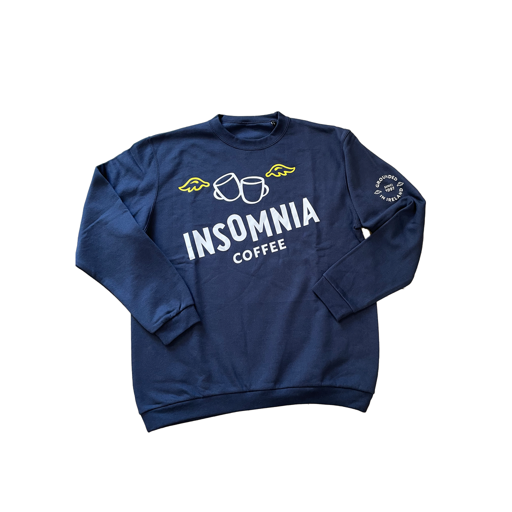 Insomnia Coffee Crewneck Sweater - Navy
