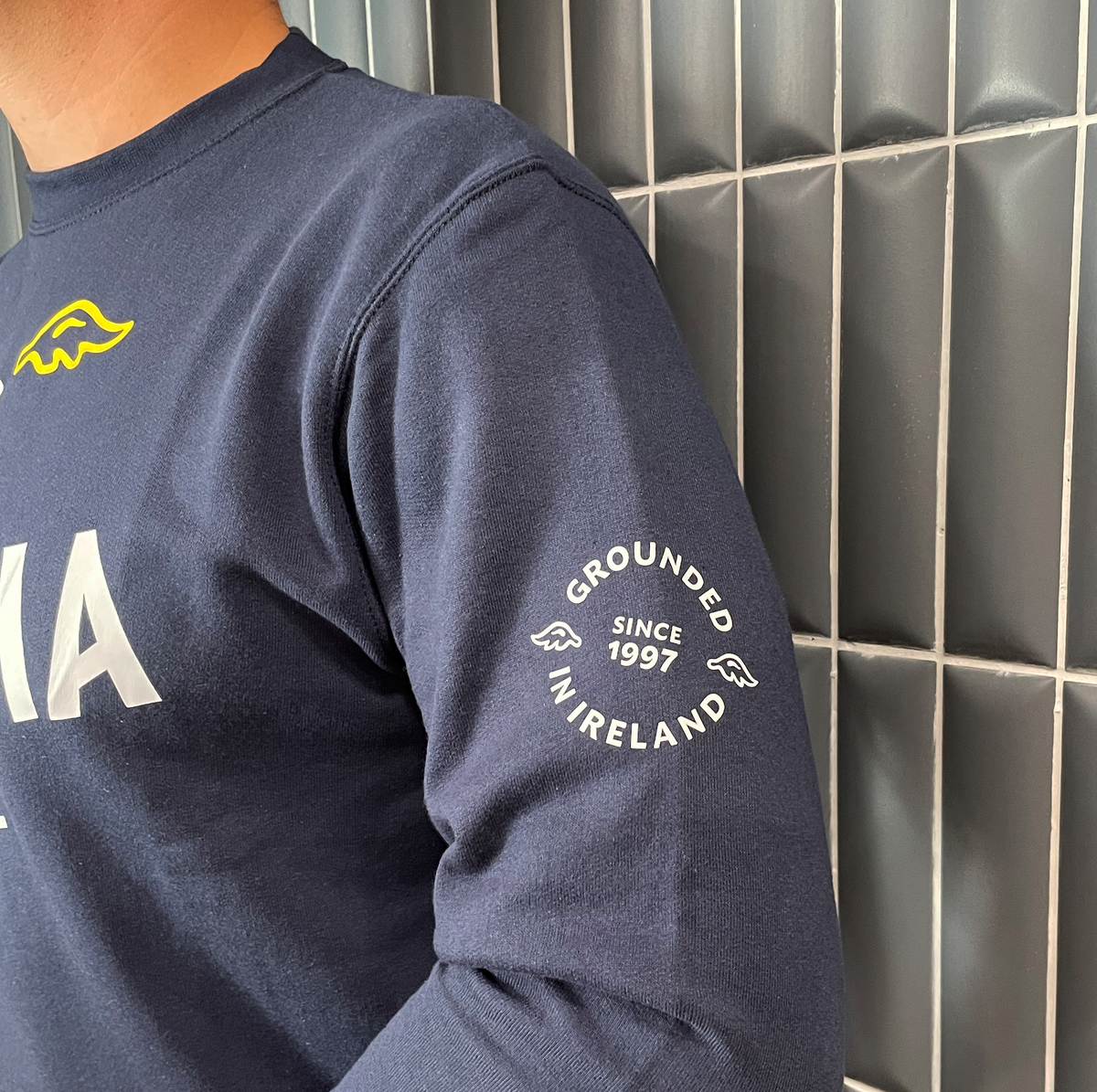 Insomnia Coffee Crewneck Sweater - Navy