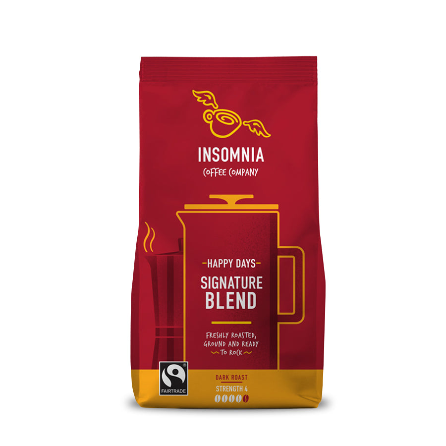 Insomnia Coffee Company Signature Blend | Happy Days Roast & Ground Coffee 227g